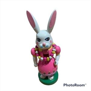 Vintage Bunny Nut Cracker Easter Decor Decoration Spring